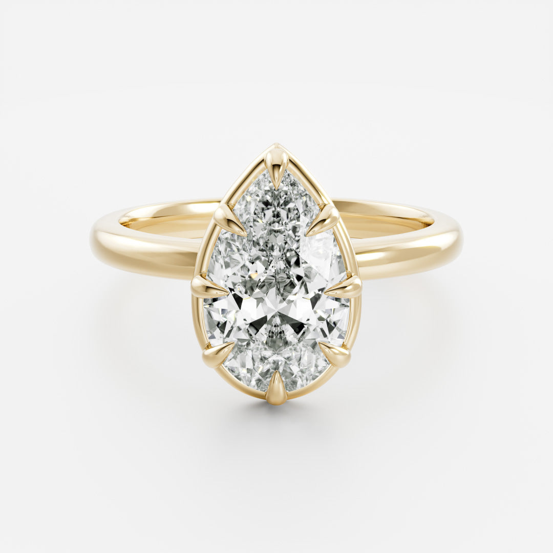 Marquise Cut Cluster Styled Lab Grown Diamond Engagement Ring